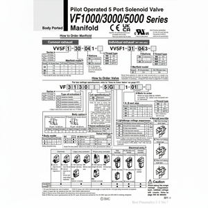 Pièces pneumatiques VV5F5-20-081 de collecteur pneumatique SMC - Product Image 1