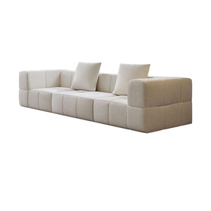 Modernes Minimalistisches Modulares Stoffsofa-Set mit Kissenrücken, Eisenbeinen, Liegefunktion, Geradlinigem Design und Abnehmbaren Waschbaren Bezügen für Wohnzimmer - Product Image 6