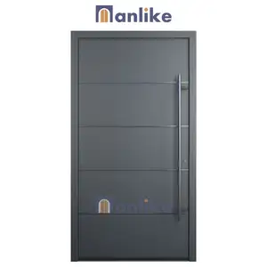 Anlike Aluminium Security Bulletproof Entry 3d Face Recognition Entrance Villa Laminate Custom Steel Doors For Exterior