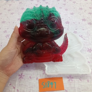 Moldes de fundición de resina hechos a mano para adornos decorativos DIY estilo Ins herramientas de escritorio de silicona molde de Papá Noel - Product Image 5