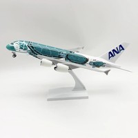 Modèle d'avion A380 Ana vert de 30 cm en résine et alliage métallique pour collectionneurs