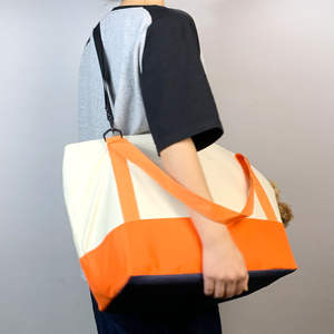 Hafif kare su geçirmez naylon örgü fermuar eğlence evcil hayvan taşıyıcı torba çok amaçlı taşınabilir küçük köpek taşıma - Product Image 4