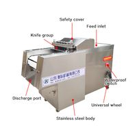 Machine automatique de découpe de viande congelée, équipement commercial de découpe de viande en dés, machine de transformation alimentaire en acier inoxydable pour restaurant