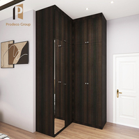 Armoire de chambre moderne haut de gamme en bois avec coiffeuse, portes en MDF, écologique, pour mobilier de villa et de maison