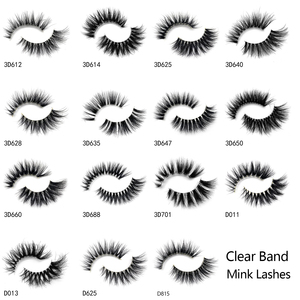 Wispy Nerz Wimpern Bulk Wimpern Nerz Wimpern Clear Band Nerz Wimpern Großhandel - Product Image 3