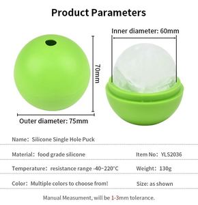 Moule sphérique en silicone antiadhésif de haute qualité pour glaces, facile à démouler, idéal pour l'été - Product Image 2