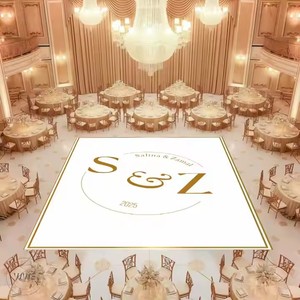 Factory Custom 16*16ft <strong>Removable</strong> Gloss <strong>Vinyl</strong> Flooring Wrap <strong>Removable</strong> Adhesive <strong>Vinyl</strong> for Dance Floor Wedding Decoration Decor - Product Image 5