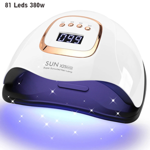 Lampe à LED UV X25 380W <span class=keywords><strong>pour</strong></span> le séchage des ongles, lampes de séchage puissantes <span class=keywords><strong>pour</strong></span> salon, <span class=keywords><strong>pour</strong></span> tous les gels, équipement <span class=keywords><strong>professionnel</strong></span> <span class=keywords><strong>pour</strong></span> les ongles - Product Image 1