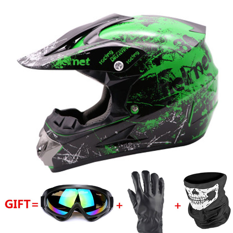 Professional Racing Casco Moto Off Road Helmet ATV Dirt Bike Downhill MTB  DH Capacete Motocross Helmet With Mask Gloves Glasses - Main Image
