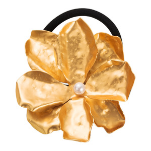 Nouvelles Tendances : Accessoires <span class=keywords><strong>Cheveux</strong></span> <span class=keywords><strong>Femme</strong></span> – Élastique à <span class=keywords><strong>Cheveux</strong></span> Personnalisé en Plaqué Or et Argent avec Fleur et Perle pour <span class=keywords><strong>Queue</strong></span> <span class=keywords><strong>de</strong></span> <span class=keywords><strong>Cheval</strong></span> - Product Image 5