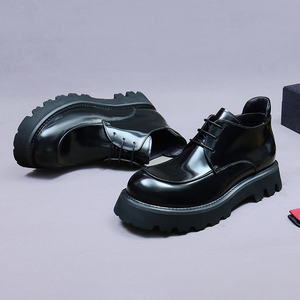 Nuovi Stivali da <span class=keywords><strong>Uomo</strong></span> alla Moda in Pelle Verniciata <span class=keywords><strong>con</strong></span> Suola Robusta, <span class=keywords><strong>Stivaletti</strong></span> in Vera Pelle <span class=keywords><strong>con</strong></span> Rialzo Interno - Product Image 6