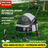 Poussette pliable légère pour animaux de compagnie - Chariot de voyage portable pour chats, petits chiens pour les promenades en plein air