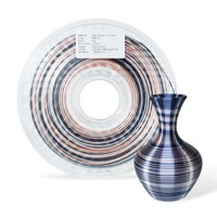 Filament d'impression 3D en plastique PLA bicolore arc-en-ciel en soie extrudée HELLO3D, diamètre 1,75 mm, température d'impression 190-220