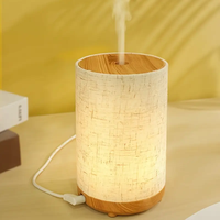 Humidificateur ultrasonique de diffuseur de grain de bois avec des diffuseurs légers d'arome de parfum d'huile essentielle de parfum de tissu