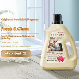 Жидкое средство для стирки белья с ароматом розы, 2 кг, глубокая очистка, стойкий аромат, удаление пятен, флакон - Product Image 3