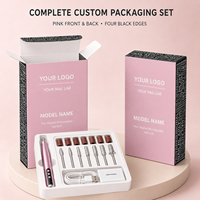 Vantrend Beliebter Kabelloser Wiederaufladbarer Aluminium-Nagelbohrer mit 5 Geschwindigkeiten, LED E-File Set zur Gel-Lack-Entfernung für Zuhause, Salon und Reisen