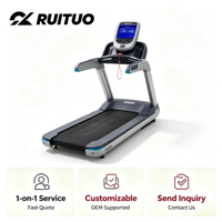 Tapis roulant électrique commercial avec écran LED, inclinaison manuelle, moteur 3-7HP, usage domestique, écologique, pour la musculation