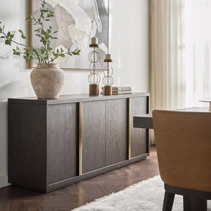 <span class=keywords><strong>Buffet</strong></span> <span class=keywords><strong>d</strong></span>'entrée moderne et fonctionnel sur mesure avec tiroirs intégrés et étagère, commode en mélamine au design plat - Product Image 6