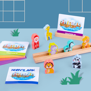 Juego de clasificación del Arca de <span class=keywords><strong>No</strong></span>é para niños, enseñanza Montessori, entrenamiento de pensamiento lógico, juguetes de bloques de construcción de animales - Product Image 3