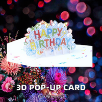 Cartes d'invitation amusantes 3D découpées au laser, impression numérique de luxe, papier, style musical, 5x7 pouces, vernis brillant