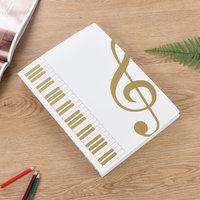 Carpeta de música A4, soporte de almacenamiento de documentos de papel, archivos de hojas en blanco, almacenamiento coral de música de bolsillo 40 80 de plástico