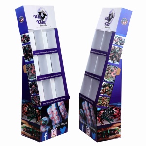 Estante de cartón de papel ecológico portátil personalizado soporte de exhibición de <span class=keywords><strong>camiseta</strong></span> giratorio plegable moderno para ropa de tienda minorista - Product Image 1