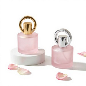 Luxury Round Pink Perfume Glass <b>Bottle</b> <b>Empty</b> Pump <b>Spray</b> Hot Stamped B&Q 100ml Gift Box Unique Cap/ - Product Image 3