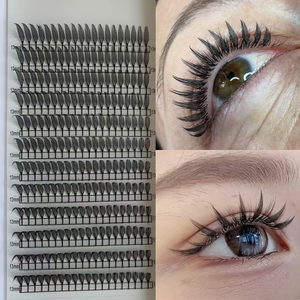 12 hàng trước khi thực hiện C D lông mi Cashmere LÔNG MI LÔNG mi bán buôn Fluffy mềm Anime tháp Spire Lash mở rộng - Product Image 2