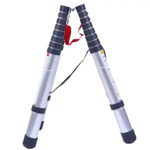 Factory Supply Aluminum Double Side Telescopic Ladder 8m 6m