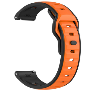สายนาฬิกาซิลิโคนอัจฉริยะแบบคู่สำหรับนาฬิกา Huawei Watch 4 GT5 Xiaomi S4 amazfit Garmin 20มม. 22มม. สองสีสายรัดกีฬาหัวแบน - Product Image 3