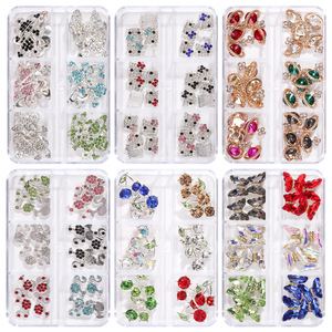 Alliage de métal de luxe Nail Art Strass Charmes 3D Nail Art Bijoux Zircon Décoration Date Designer Nail Strass - Product Image 1