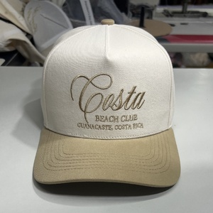 Cappello OEM 'You Look Like You Love Me' per Matrimoni e Feste, Nuovo Arrivo, Blu e Bianco, Colorato, Design Personalizzato Ricamato, Cappello a 5 Pannelli con Corona Alta - Product Image 4