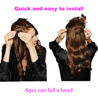 Extensions de queue de cheval de haute qualité, 17 pouces, 130g, lot de 6, coupe ample, en stock, adaptées aux femmes, vente en gros disponible