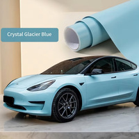 Revestimiento de cristal azul para coche, película de vinilo que cambia de Color, sin burbujas, estirable, PVC, 1,52x18m