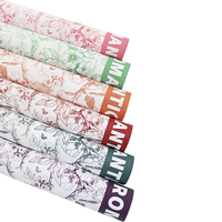 Papier d'emballage pour fleurs imperméable bicolore, design papillon, vente en gros d'usine, papier d'emballage pour bouquets de fleuristes