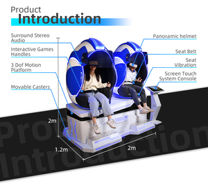 Les prix bon marché 2 de bénéfice élevé pose le mouvement d'oeufs de chaise de la réalité virtuelle 9d VR d'équipement de simulateur de cinéma de VR - Product Image 6