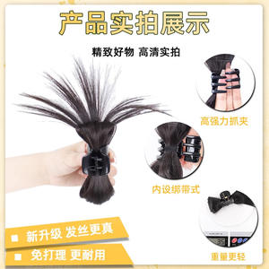 Pinza para el pelo con peluca de plumas, cola de caballo alta, marrón natural, marrón oscuro, marrón claro, para mujer, accesorio de peinado PY644 2 - Product Image 4