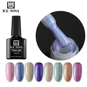 ICE NOVA Pearl Gel Polish Nuevo 10ml/15ml/1kg Suministros <span class=keywords><strong>de</strong></span> gel para uñas a granel OEM Etiqueta privada Logotipo personalizado Hema Free 24 colores Blanco leche - Product Image 1