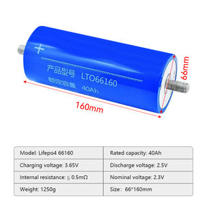 Bateria de Estado Sólido LTO Yinlong 2.3V 40Ah 3.2V Cilíndrica LiFePO4 para E-Bike, Carro, Carrinho de Golfe com Vida Útil de 30000 Ciclos - Product Image 3