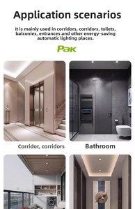 Hiện đại thông minh <span class=keywords><strong>Led</strong></span> Downlight cho cầu thang lò vi sóng Radar cảm biến hồng ngoại dập tắt ánh sáng nhôm IP44 dễ dàng lõm - Product Image 3