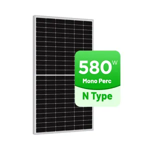 Venta caliente en el mercado de Europa Kit solar Módulos solares 580W 182MM Células N Tipo Panel solar