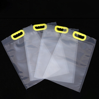 Sac sous vide transparent en plastique avec poignée, pochette d'emballage alimentaire en nylon de qualité alimentaire pour céréales et légumineuses