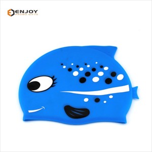 Eco-friendly Material Custom Logo Printed Silicone Fish Kids <strong>Swimming</strong> <strong>Cap</strong> - Product Image 4