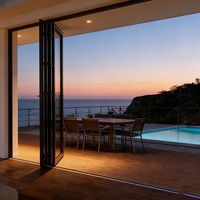 Puerta de Patio de Aleación de Aluminio con Certificación CE, Resistente a Huracanes, Vidrios Low-E, Diseño Moderno para Uso en Exteriores, Apartamentos y Hoteles