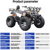 Véhicule tout-terrain de haute qualité, moto tout-terrain à quatre roues, 250CC, 2WD, 2x4, ATV automatique à transmission par chaîne, quad pour adultes
