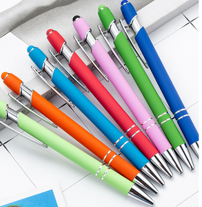 ปากกาลูกลื่นโลหะ 2-in-1 พร้อมหัวปากกาสไตลัสสำหรับเขียนและสัมผัสหน้าจอ  แบบด้าน พิมพ์โลโก้ได้ตามต้องการ ขายดี - Product Image 1