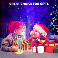 Nouveau projecteur d'étoiles astronaute amélioré, veilleuse avec télécommande, haut-parleur, lampe de plafond galaxie et nébuleuse, cadeau de Noël