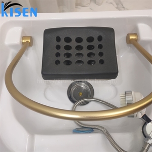 เตียงสระผมแบบถอดได้ Kisen Salon พร้อมอ่างสระผมแบบหมุนเวียนน้ำ อุปกรณ์เสริมอ่างสระผมแบบพกพา สีดำขาว - Product Image 6