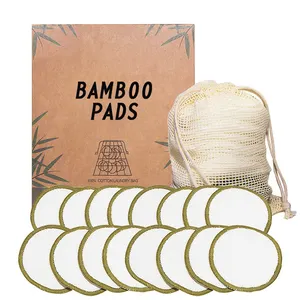 Washable Custom Cotton Makeup Remover Pads Bamboo Remover Pad Cotton Pads Reusable
