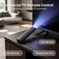 Control Remoto por Voz para Smart TV de 17 Teclas, Fabricado por OEM ODM, Control Remoto Inalámbrico de Plástico ABS para Android TV